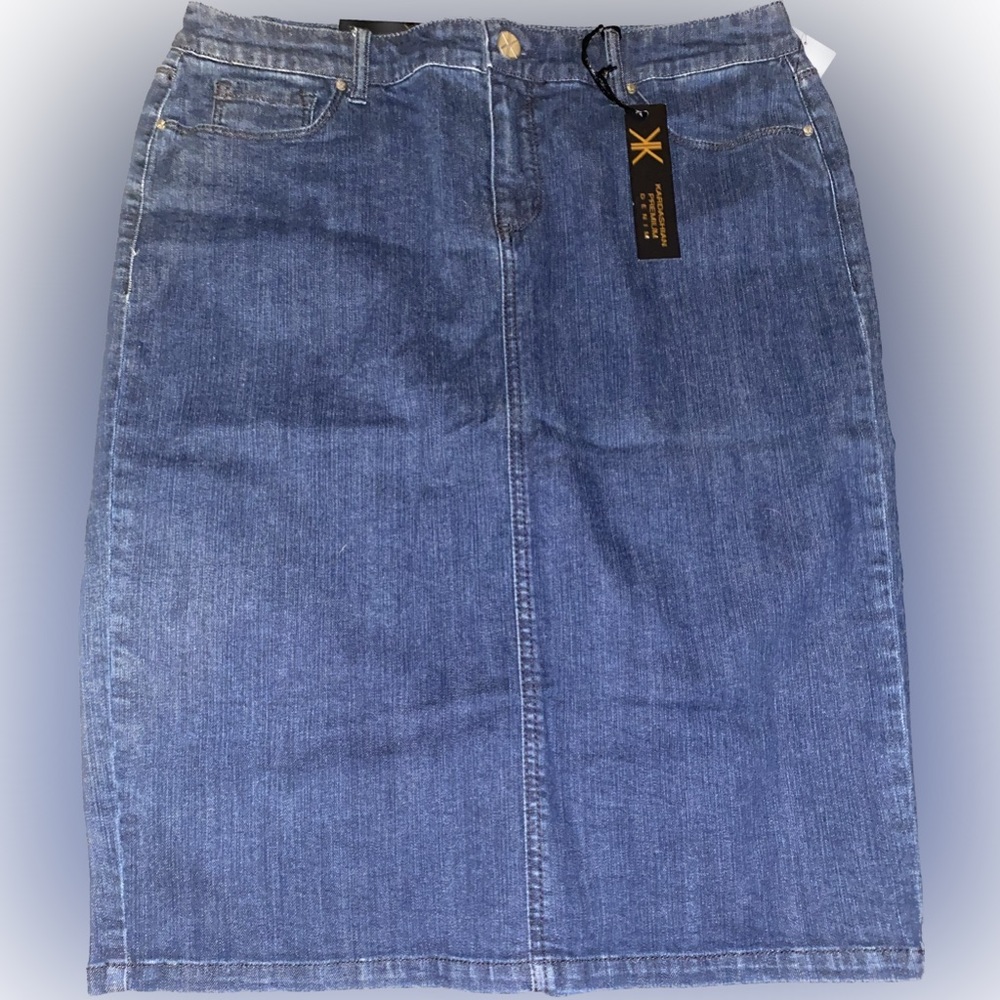 NWT Kardashian Kollection DEADSTOCK denim pencil skirt